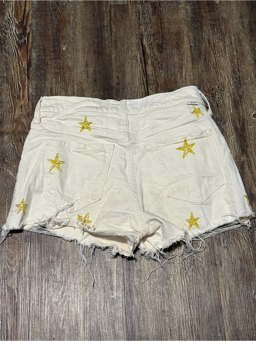 Mother Superior The Tomcat Kick Fray Shorts Women's 27 in Shoot For The Stars